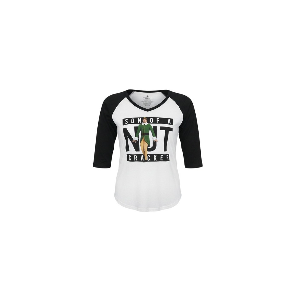 Ripple Junction Elf Graphic Tee Womens Medium White Black Son of a Nutcracker